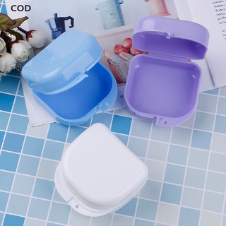 [cod] dentadura caja de baño contenedor de dientes falsos dental caja de almacenamiento de dientes enjuague cesta caliente