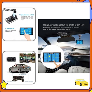 [Fx] Grabadora de coche de aleación de Zinc de alta claridad de 4 pulgadas pantalla táctil DVR Dashcam detección de movimiento para Autos