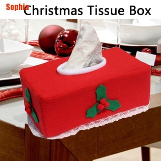 {[Sophia]} Feliz navidad Santa Claus muñeco de nieve caja de pañuelos cubierta de mesa decoración de navidad