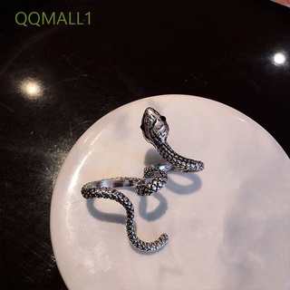Anillo abierto qqmall1 para mujer Irregular de serpiente Exagerada