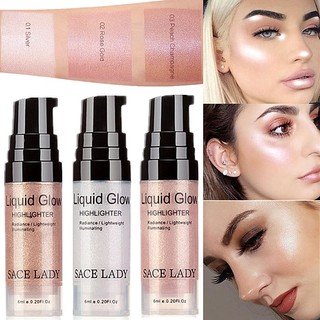 SACE LADY Glowing Facial Makeup Bright Glowing Liquid Liquid Bronze 3D Illuminator Makeup Glowing Super soft face