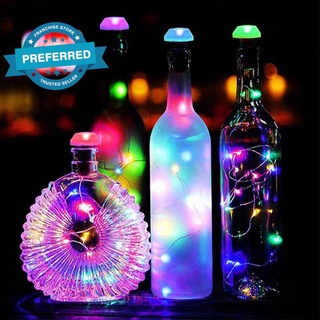 Colorido LED Solar hadas cadena de luces botella de vino corcho lámpara de cobre alambre fiesta Xmas Z8K7