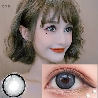 2 lentes de contacto cosméticos estudiantes mujeres señora gris lentes de contacto de color anual
