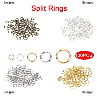 <dengyou> 100 anillos de salto abiertos conector de joyería anillos divididos accesorios 4/5/6/7/8 mm