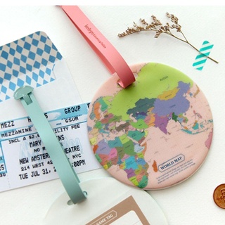 ETERNITYY Fashion Bag Tags Accesorios De Viaje Mapa Del Mundo Maleta Etiqueta Portátil Dirección De Silicona Titular De Equipaje Identificación De Embarque/Multicolor (9)