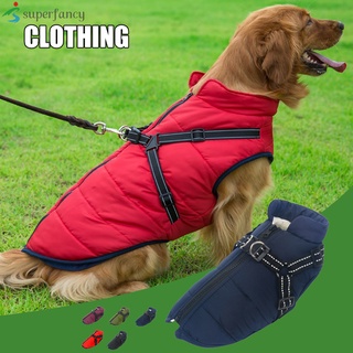 Abrigo multifuncional para perros con hebilla ajustable impermeable cálido para perros medianos y grandes