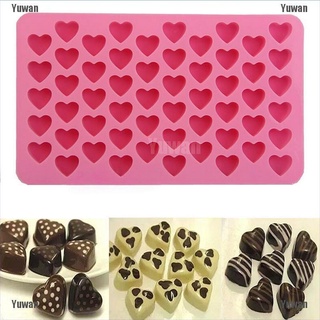 <yuwan> molde de silicona love heart chocolate galletas molde para hornear cubitos de hielo bandeja ae21