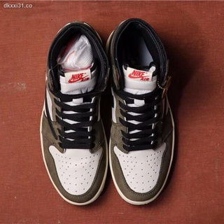 [Original] Travis Scott X Nike Air Jordan 1 OG TS SP Retro Hombres Zapatos De Baloncesto AJ1 Alto CD4487-100