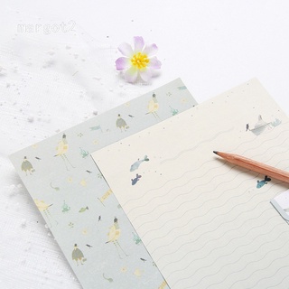 Precioso lindo papel de papelería con sobres, impresión patrón de flores invitación carta conjunto de papel de escritura para fiesta de boda