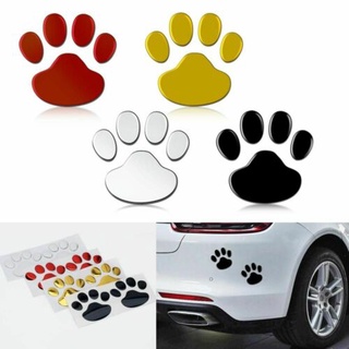 2 pegatinas para coche, diseño de perro, gato, pie, pegatinas de vinilo autoadhesivas, 3d, decoración del coche