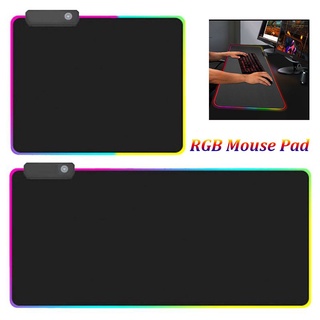 arco iris de gran tamaño alfombrilla de ratón brillante luminoso rgb antideslizante manta de escritorio usb extendido colorido led teclado ratones alfombrilla de juegos (8)