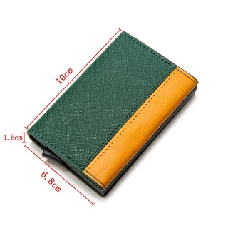 rfid mini cartera titular de la tarjeta de crédito de aleación de aluminio caso de la tarjeta de la hebilla magnética (4)