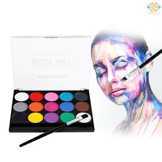 x $xin pintura profesional kit de pintura facial con base de agua de 15 colores lavable no tóxico para niños (3)