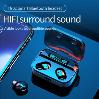 TG02 TWS Auriculares Inalámbricos Estéreo 5.0 Bluetooth compatible Con In-Ear Manos Libres Binaurales Llamada ex