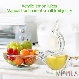 ❁Mia❁Exprimidor de limón acrílico Manual transparente pequeño Clip de fruta barco en forma de mercancías♥ (5)