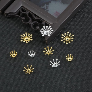 CHARMS Aryastark 20 unids/lote flor forma de cobre cuentas tapas de joyería hallazgos espaciador cuentas para hacer joyas encantos collar pulseras