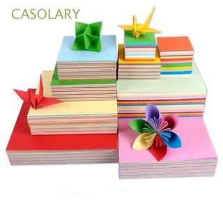 casolary 10 colores origami color hogar papel cortado a mano papel de doble cara creativo 100pcs fondo educativo decoración de pared papel hecho a mano