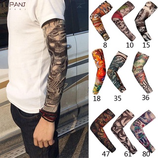 Panjj nueva Moda unisex protección Solar guantes elásticos Arm Warmer regalo temporal falso tatuaje de brazo Mangas