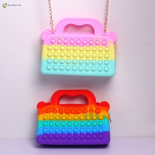 Push Pop It ti Fidget Toy Handbag crossbody bolsa cuadrada coleccionable colorido barato kit