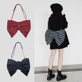 Bolsa de lona2021Nuevo lazo de moda estudiante femenino estilo coreano estilo japonés pequeño bolso bandolera de gran capacidad (1)