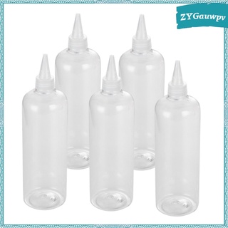 5 lot Hair Dye Glue Applicator Refillable Liquid Soap Essential Oils Bottles