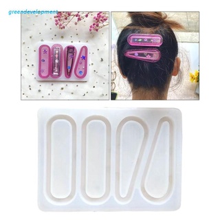 dev Quicksand Hairpin Epoxy Resin Mold Hair Clip Barrette Silicone Mould DIY Crafts Jewelry Casting Tools
