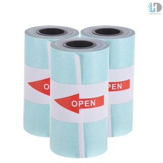 rollo de papel adhesivo imprimible de papel térmico directo con autoadhesivo 57*30 mm (2.17*1.18 pulgadas) para peripage a6 pocket impresora térmica para paperang p1/p2 mini impresora fotográfica, 3 rollos