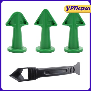 Silicone Caulk Nozzle Sealant Smooth Scraper Finisher Plastic Hand Tool Green