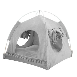 RG Portable Foldable Cat Dog Tent House Breathable Print Pet Small Puppy Teepee Cave Bed Kennel (6)