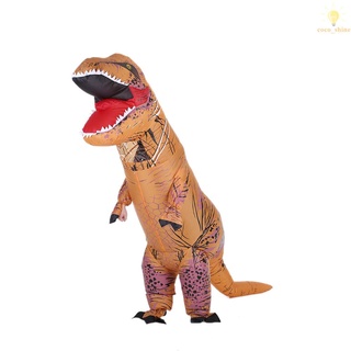 (Cosh) Disfraz De dinosaurio Decdeal divertido Adulto inflable Traje De sonido ventilador De aire Operado Blow Up Halloween Cosplay Fancy Dress animales C