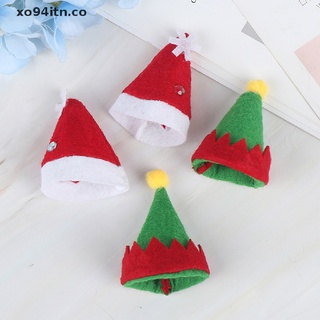 6pcs lollipop navidad sombrero pequeño mini caramelo santa claus gorra decoración fiesta [co] (1)