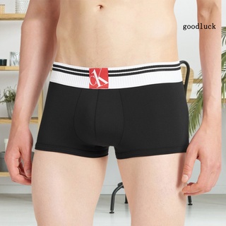[Ig] bragas de caja rayas cintura mediados Rise hombres bloque de Color elástico bragas ropa interior para deportes (2)