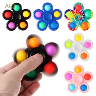 ACT Push Bubbles Juguete Sensorial Simple Dimple Fidget Spinner Yema Del Dedo Pop It Popit Figet Llavero Colgante Alivio Estrés Juguetes/Multicolor