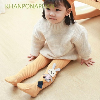 KHANPONAPHAN Trendy Korean Kids Tights Cute Rabbit Children Pantyhose Carrot Double Needle For Girls Winter Animal Sweet Stockings/Multicolor
