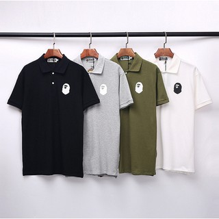 【en stock】Nuevos Bape Polo camuflaje Camiseta hombres mujeres impresión Casual manga corta t-shirt 🔥 🔥 (1)