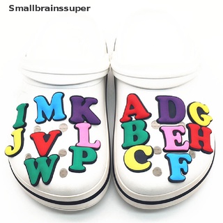 CHARMS smallbrainssuper 36pcs zapatos encantos número letras zapato hebillas pulsera accesorios navidad sbs