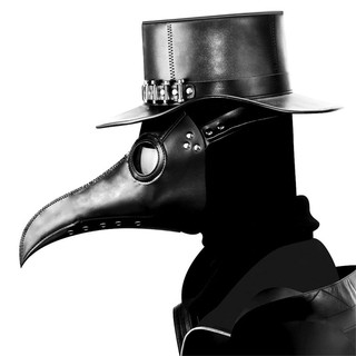 King Plague Doctor máscara de pájaro largo pico nariz pico Cosplay SteampunkMotorcycle traje accesorios (1)