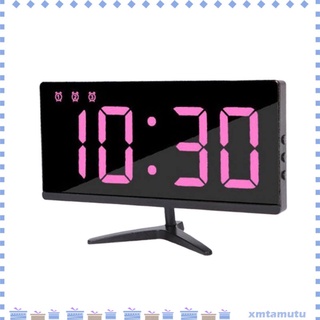 reloj despertador digital led usb despertador reloj despertador espejo reloj despertador con 3 niveles de brillo, hora y fecha de visualización