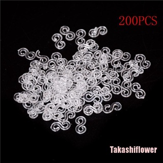 Takashiflower 200 Clips de plástico S para recambios de banda de goma