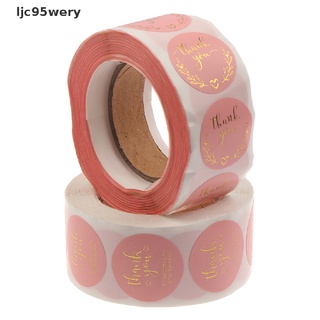 ljc95wery 500pcs por rollo de pegatinas de agradecimiento sello etiquetas rosa etiqueta de papel pegatina venta caliente
