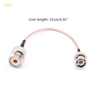 train UHF SO239 Female To BNC Male RG316 Pigtail Cable 15cm Radio Coaxial Antenna Cables