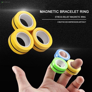 Magnetic Bracelet Ring Decompression Toy Net Celebrity Same Style Fingertip Spinner For Home Office Toy
