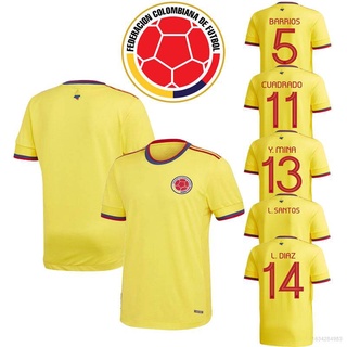 camiseta de fútbol de la selección nacional de colombia camiseta tops barrios cuadrado mina santos soccer jersey s-4xl