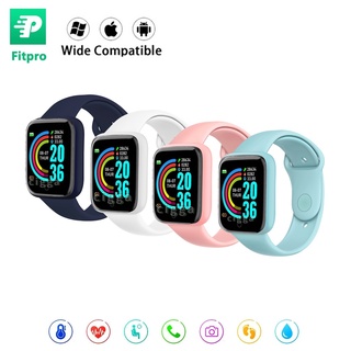 Macaron 8 Colores Día Del Padre Smart Watch Y68 D20 Impermeable Digital Rosa Hembra/Reloj Con Y Pantalla 3C Para Ios/Android