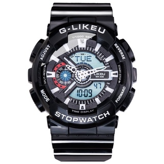 Reloj de pulsera Digital deportivo luminoso impermeable multifunción a la moda para hombre