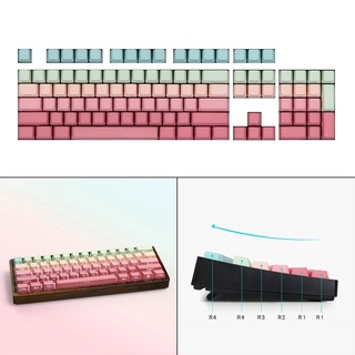 diy pbt gradiente color 104 teclas teclas para 64 87 104 teclado mecánico exquisito