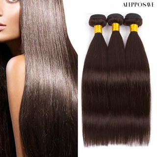 Alepposave mujeres tejido de pelo fácil de llevar saludable brillante marrón humano recto ola pelo para decoración