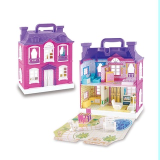 Kitty DIY casa de muñecas y muebles miniatura casa simulación asamblea juguetes de los niños (7)