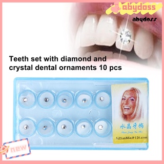nuevo aby 1 juego de adornos de cristal de dientes deslumbrante no deformación suministros orales decoración de dientes adornos de cristal diamantes de imitación para la belleza (1)