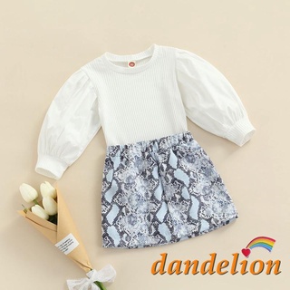 Dandelion-conjunto De Blusa De color sólido De Manga larga para niñas/falda corta De Serpentina